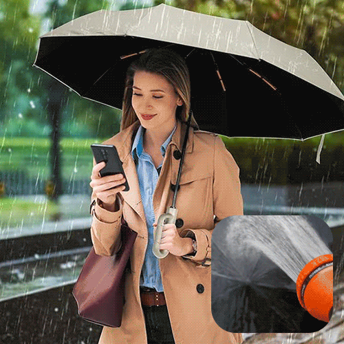 Parapluie de voyage automatique coupe-vent à boucle annulaire