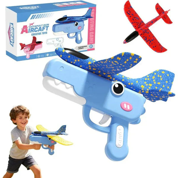 Lanceur d'avions en mousse DinoFly pour enfants