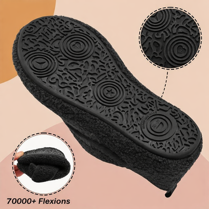 Pantoufles d'intérieur chaudes et ajustables pour femmes, coupe large