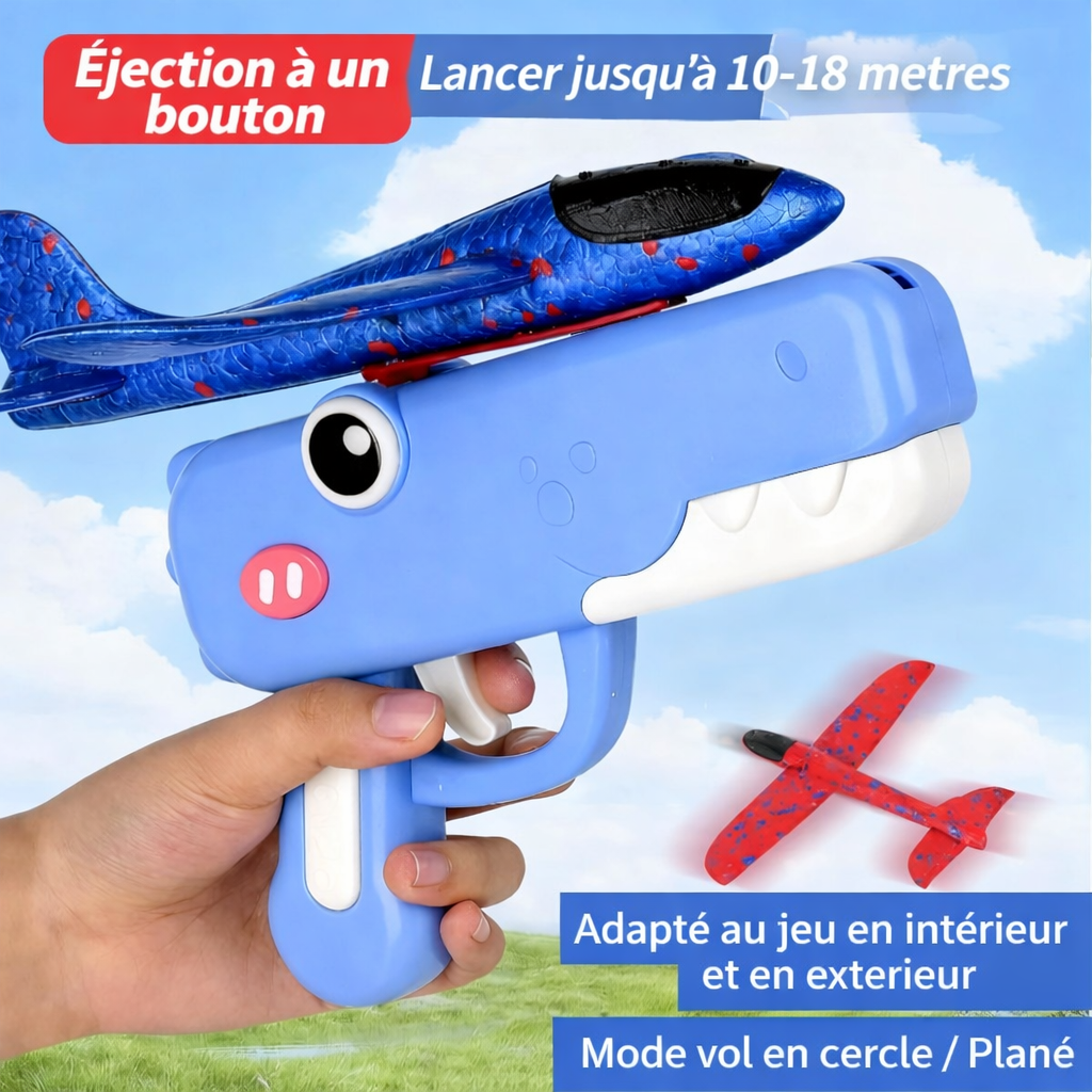 Lanceur d'avions en mousse DinoFly pour enfants