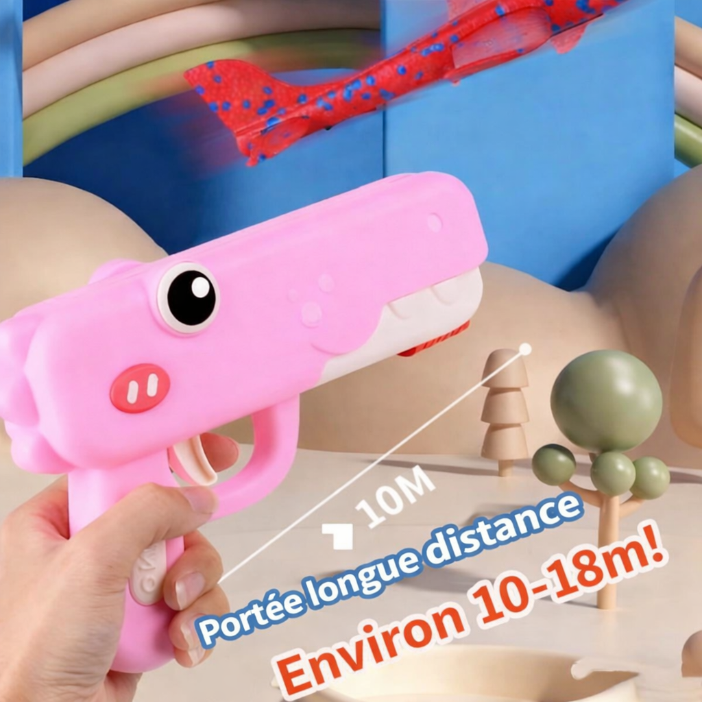 Lanceur d'avions en mousse DinoFly pour enfants
