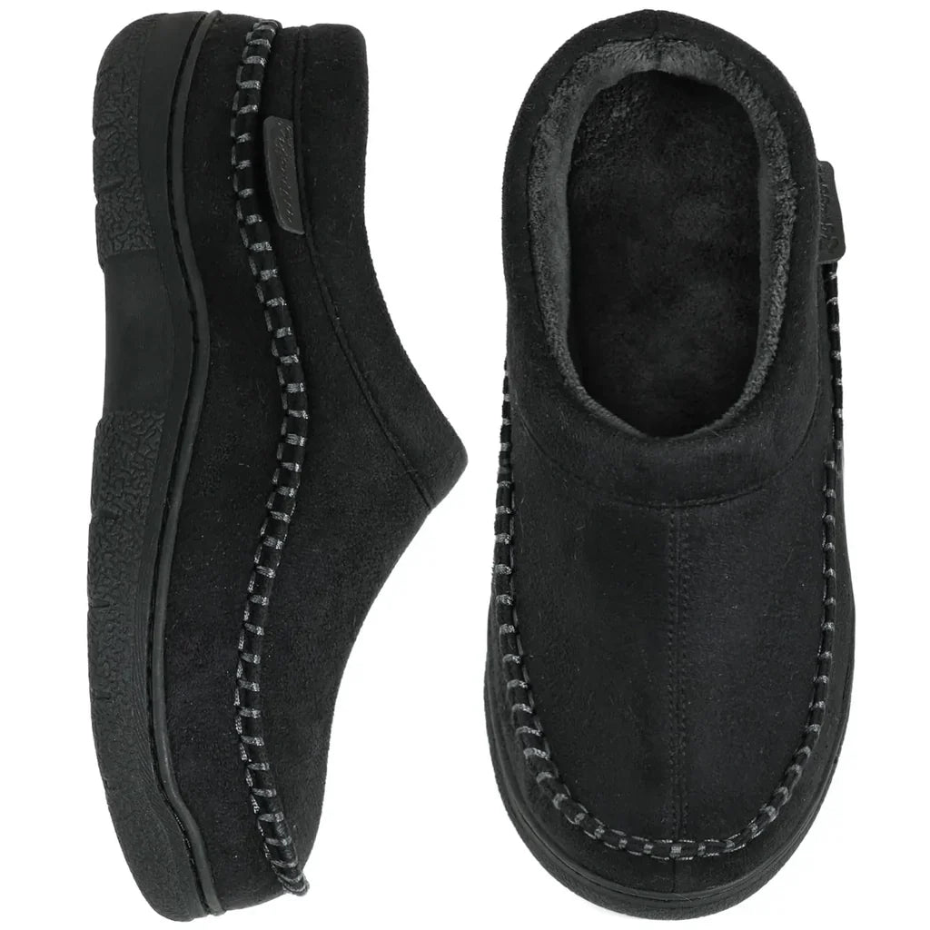 Mocassins antidérapants en peluche pour hommes : chauds et à bout large