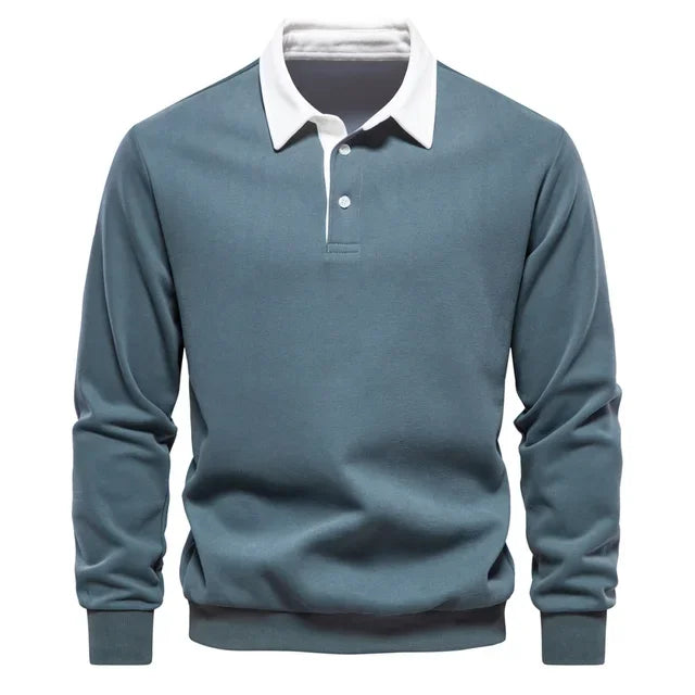 Polo classique pour homme en mélange de coton, idéal au quotidien