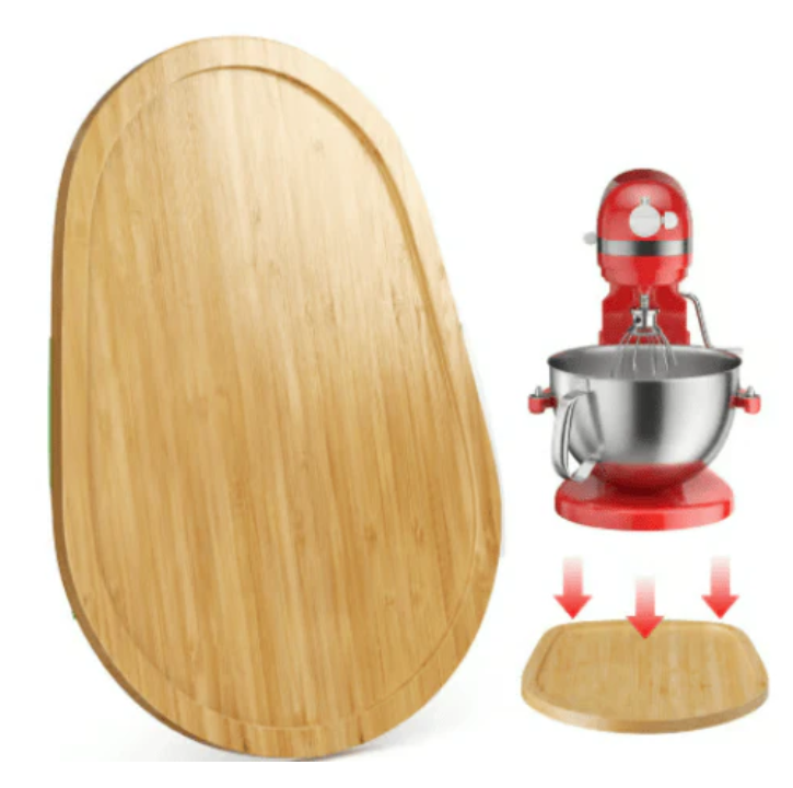 Plateau coulissant pour mixeur en bambou fait main