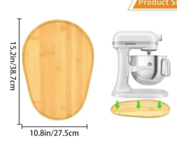 Plateau coulissant pour mixeur en bambou fait main