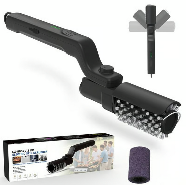 Brosse de nettoyage pour barbecue électrique sans fil