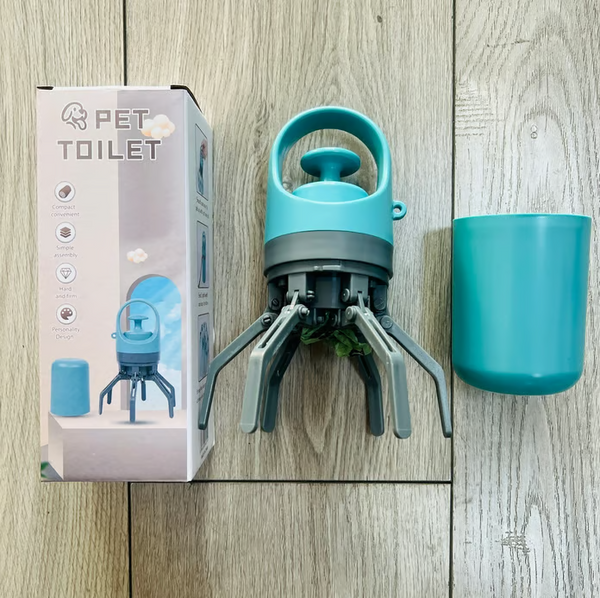 Ramasse-déjections canines portable avec distributeur de sacs intégré