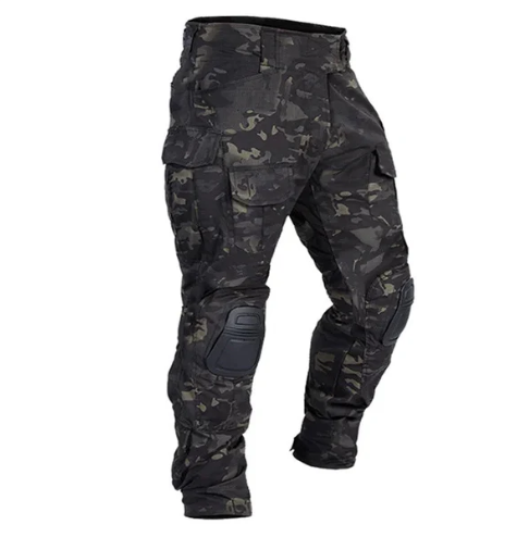 Pantalon cargo renforcé pour homme avec protections amovibles aux genoux