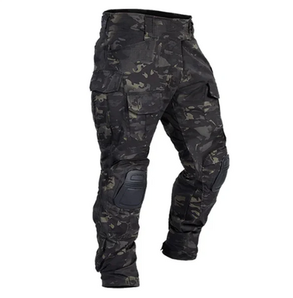 Pantalon cargo renforcé pour homme avec protections amovibles aux genoux