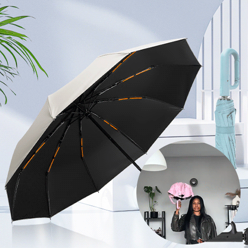 Parapluie de voyage automatique coupe-vent à boucle annulaire