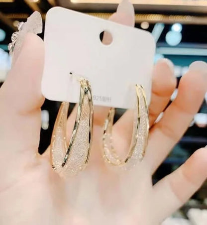 Boucles d’oreilles créoles ovales en maille tressée pour femme en argent sterling 925