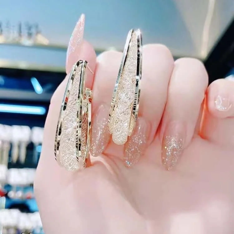 Boucles d’oreilles créoles ovales en maille tressée pour femme en argent sterling 925