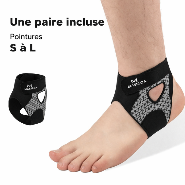 Manchon de soutien élastique pour cheville avec sangle réglable