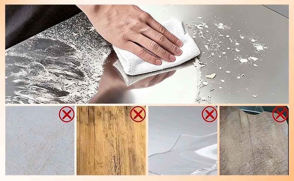 Planche à Découper de Cuisine en Acier Inoxydable Non Poreuse