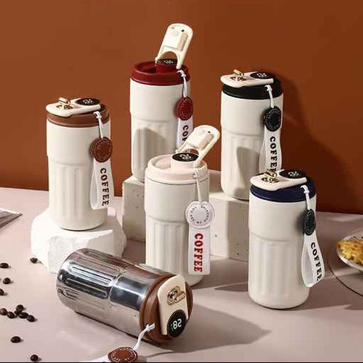 Mug de voyage intelligent en acier inoxydable de 450 ml avec affichage de la température