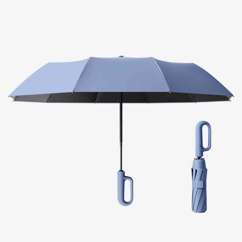 Parapluie de voyage automatique coupe-vent à boucle annulaire