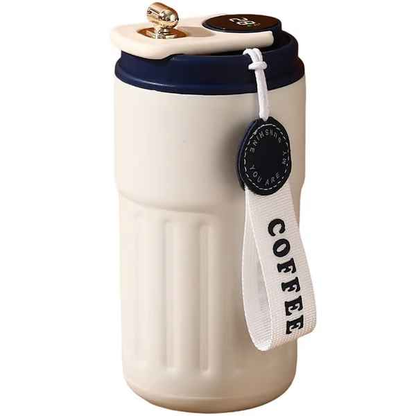 Mug de voyage intelligent en acier inoxydable de 450 ml avec affichage de la température