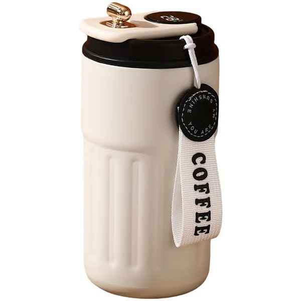 Mug de voyage intelligent en acier inoxydable de 450 ml avec affichage de la température