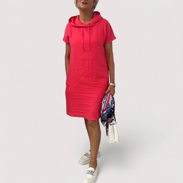 Robe d'été à capuche en coton pour femme