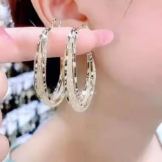 Boucles d’oreilles créoles ovales en maille tressée pour femme en argent sterling 925