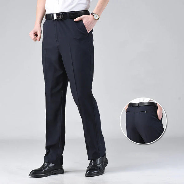 Pantalon élégant taille haute pour homme